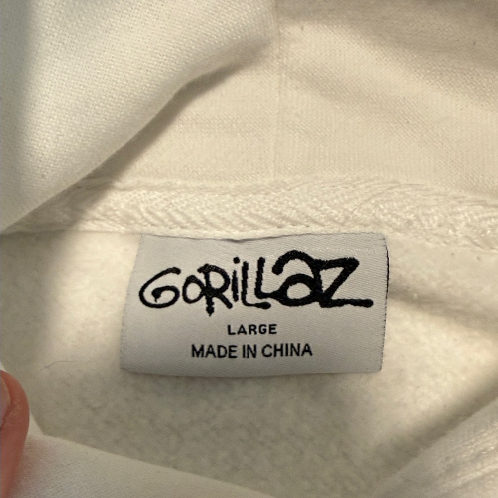 Gorillaz White Hoodie Sweatshirt - Picture 2 of 3